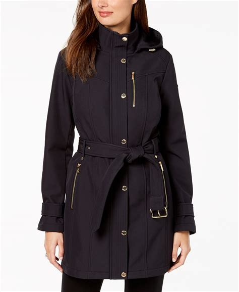 michael kors petite raincoat|Michael Kors raincoat zipper.